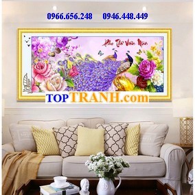 Tranh thêu kín phu thê viên mãn